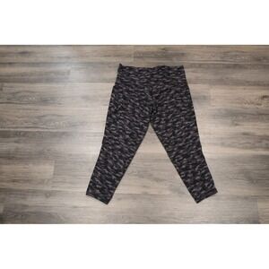 Athleta Salutation Stash Pocket Printed‎ 7/8 Tight Leggings 1X Gray Camo